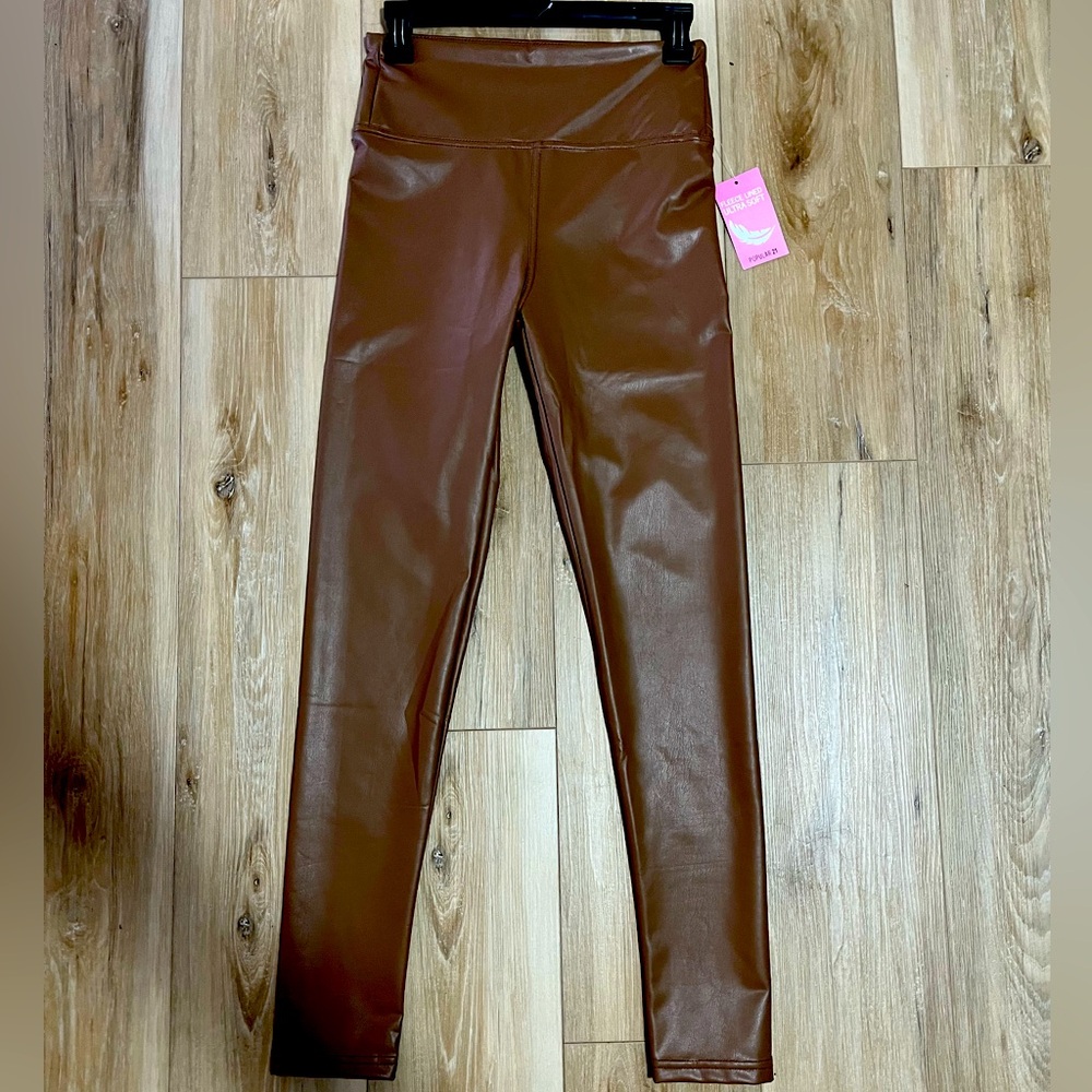 Mocha Leather Leggings